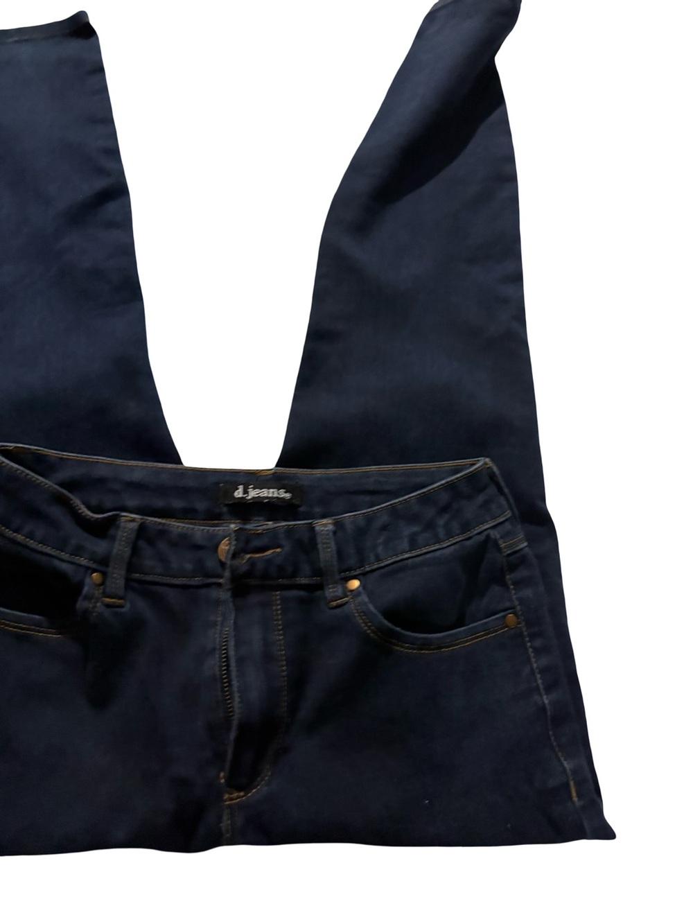 d. jeans Navy Skinny Jeans with Contrast Stitching